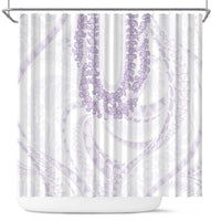 Aloha Lei Onaona Shower Curtain Purple Hawaiian Tribal Pattern LT9 Purple - Polynesian Pride