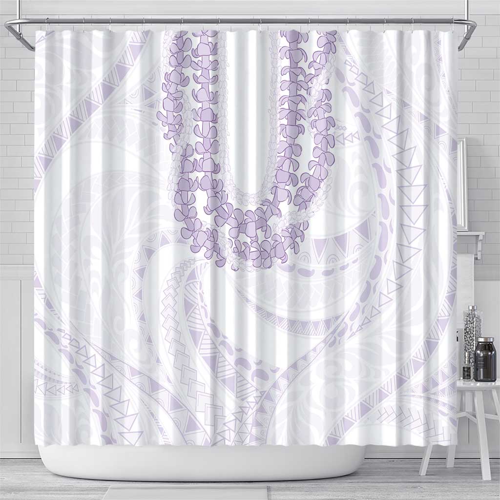 Aloha Lei Onaona Shower Curtain Purple Hawaiian Tribal Pattern LT9 - Polynesian Pride