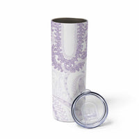 Aloha Lei Onaona Skinny Tumbler Purple Hawaiian Tribal Pattern LT9 - Polynesian Pride