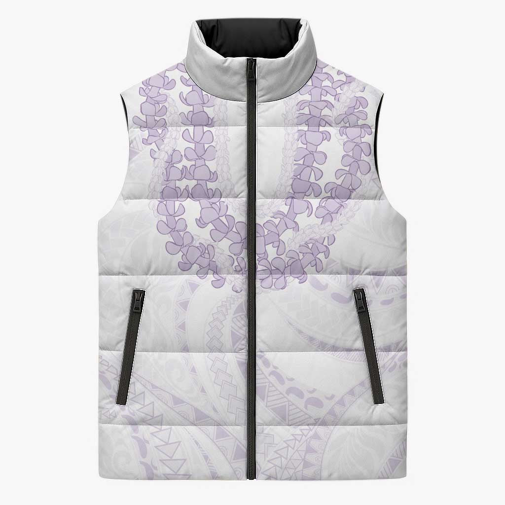 Aloha Lei Onaona Sleeveless Puffer Jacket Purple Hawaiian Tribal Pattern LT9 Unisex Purple - Polynesian Pride