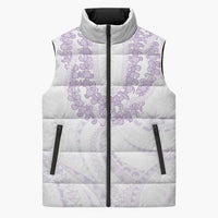 Aloha Lei Onaona Sleeveless Puffer Jacket Purple Hawaiian Tribal Pattern LT9 Unisex Purple - Polynesian Pride