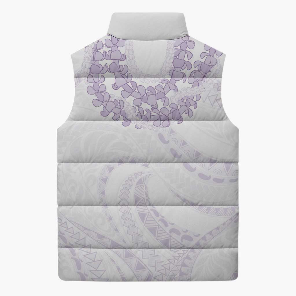 Aloha Lei Onaona Sleeveless Puffer Jacket Purple Hawaiian Tribal Pattern LT9 - Polynesian Pride