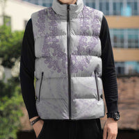 Aloha Lei Onaona Sleeveless Puffer Jacket Purple Hawaiian Tribal Pattern LT9 - Polynesian Pride