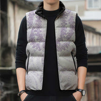 Aloha Lei Onaona Sleeveless Puffer Jacket Purple Hawaiian Tribal Pattern LT9 - Polynesian Pride