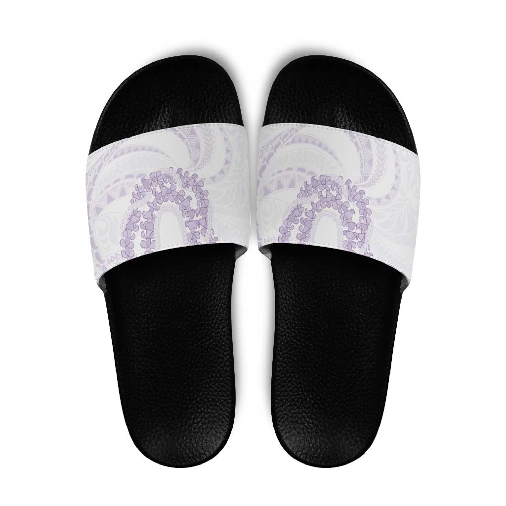 Aloha Lei Onaona Slide Sandals Purple Hawaiian Tribal Pattern LT9 Purple - Polynesian Pride