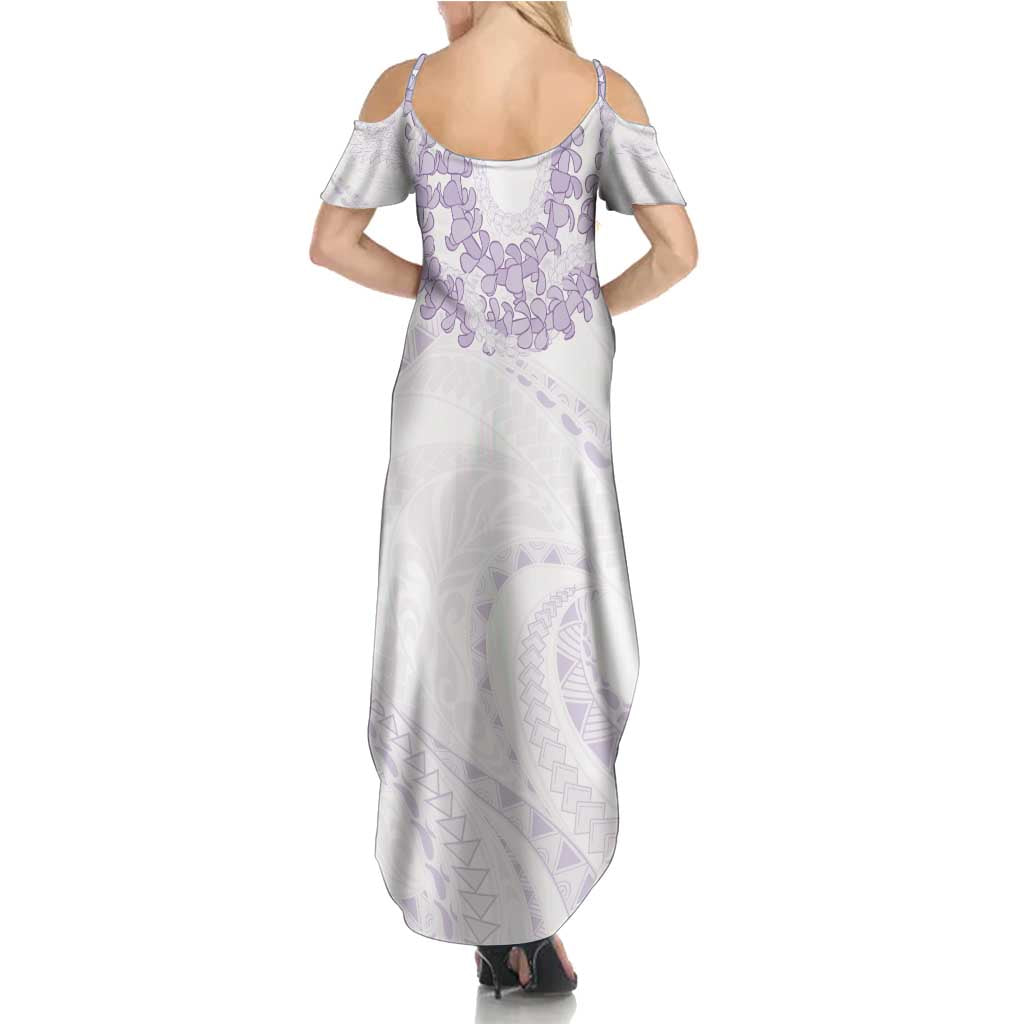 Aloha Lei Onaona Summer Maxi Dress Purple Hawaiian Tribal Pattern LT9 - Polynesian Pride