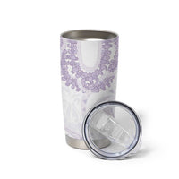 Aloha Lei Onaona Tumbler Cup Purple Hawaiian Tribal Pattern LT9 - Polynesian Pride