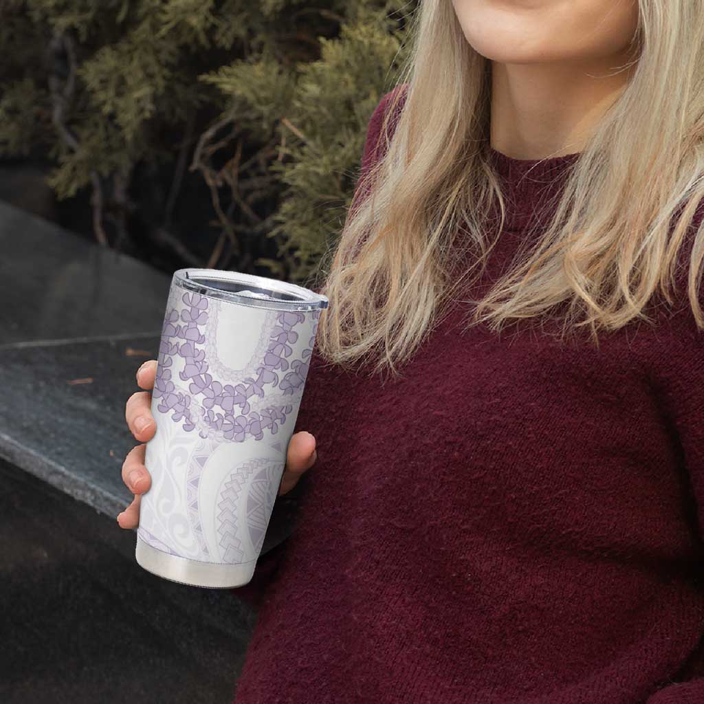 Aloha Lei Onaona Tumbler Cup Purple Hawaiian Tribal Pattern LT9 - Polynesian Pride
