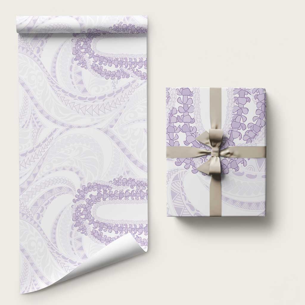 Aloha Lei Onaona Wrapping Paper Purple Hawaiian Tribal Pattern LT9 58" × 23" Purple - Polynesian Pride