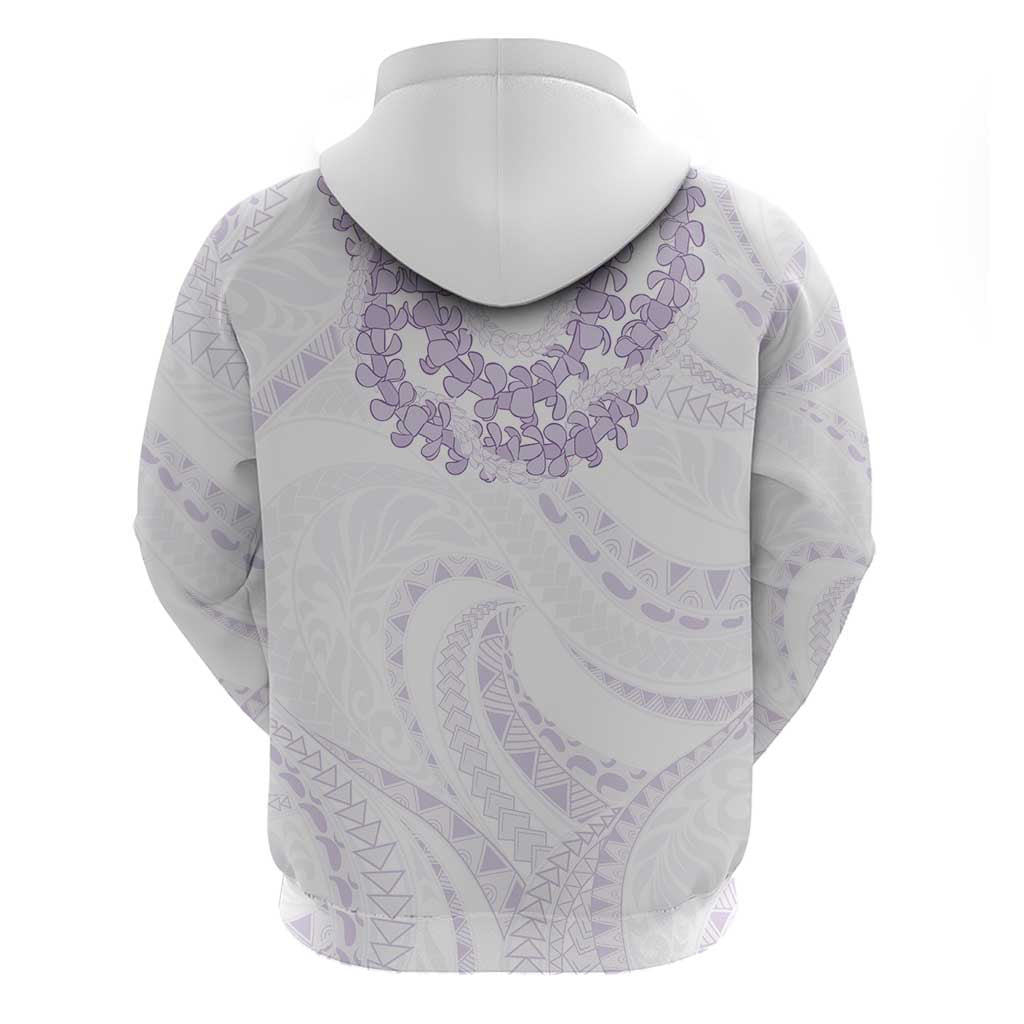 Aloha Lei Onaona Zip Hoodie Purple Hawaiian Tribal Pattern LT9 - Polynesian Pride