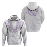 Aloha Lei Onaona Zip Hoodie Purple Hawaiian Tribal Pattern LT9 - Polynesian Pride