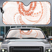 Aloha Lei Onaona Auto Sun Shade Red Hawaiian Tribal Pattern LT9 Red - Polynesian Pride