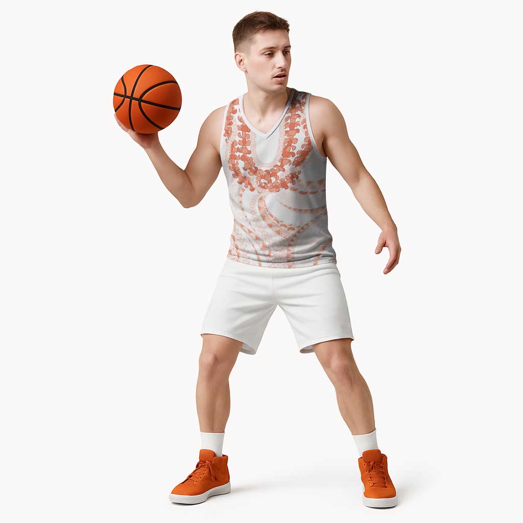 Aloha Lei Onaona Basketball Jersey Red Hawaiian Tribal Pattern LT9 - Polynesian Pride