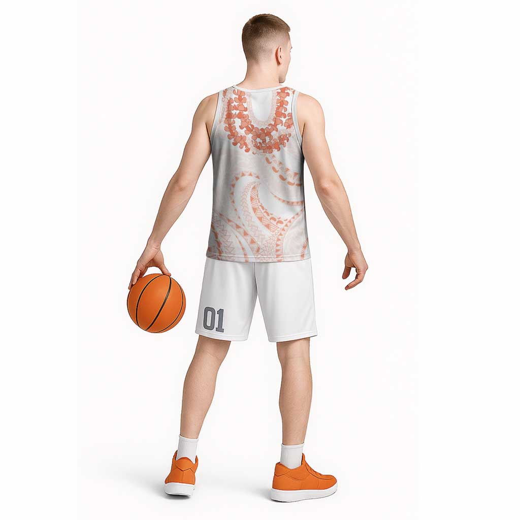 Aloha Lei Onaona Basketball Jersey Red Hawaiian Tribal Pattern LT9 - Polynesian Pride