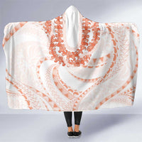 Aloha Lei Onaona Hooded Blanket Red Hawaiian Tribal Pattern LT9 One Size Red - Polynesian Pride