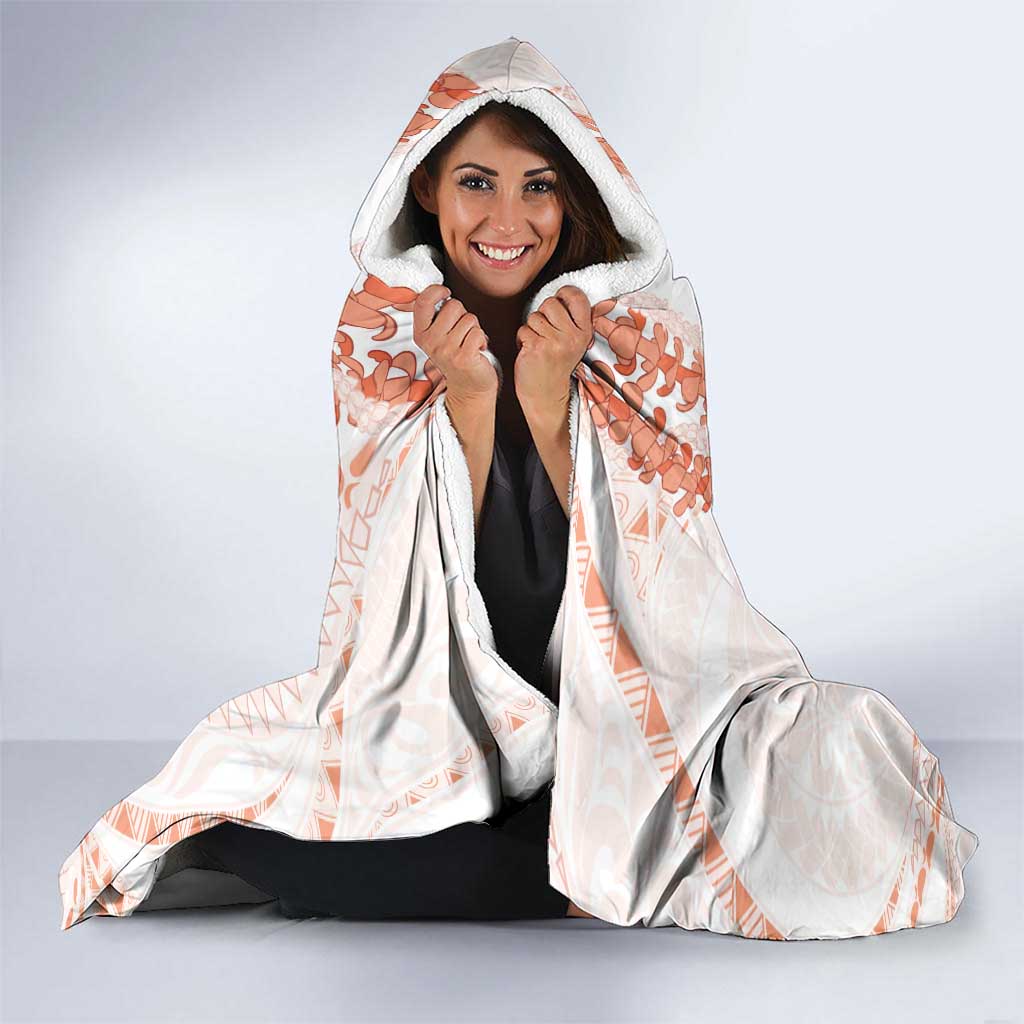 Aloha Lei Onaona Hooded Blanket Red Hawaiian Tribal Pattern LT9 - Polynesian Pride