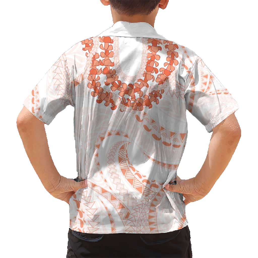 Aloha Lei Onaona Kid Hawaiian Shirt Red Hawaiian Tribal Pattern LT9 - Polynesian Pride