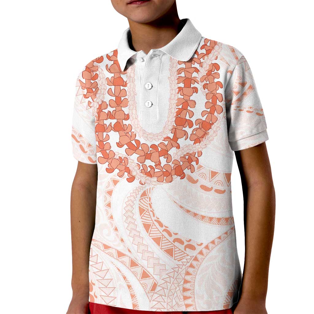 Aloha Lei Onaona Kid Polo Shirt Red Hawaiian Tribal Pattern LT9 Kid Red - Polynesian Pride