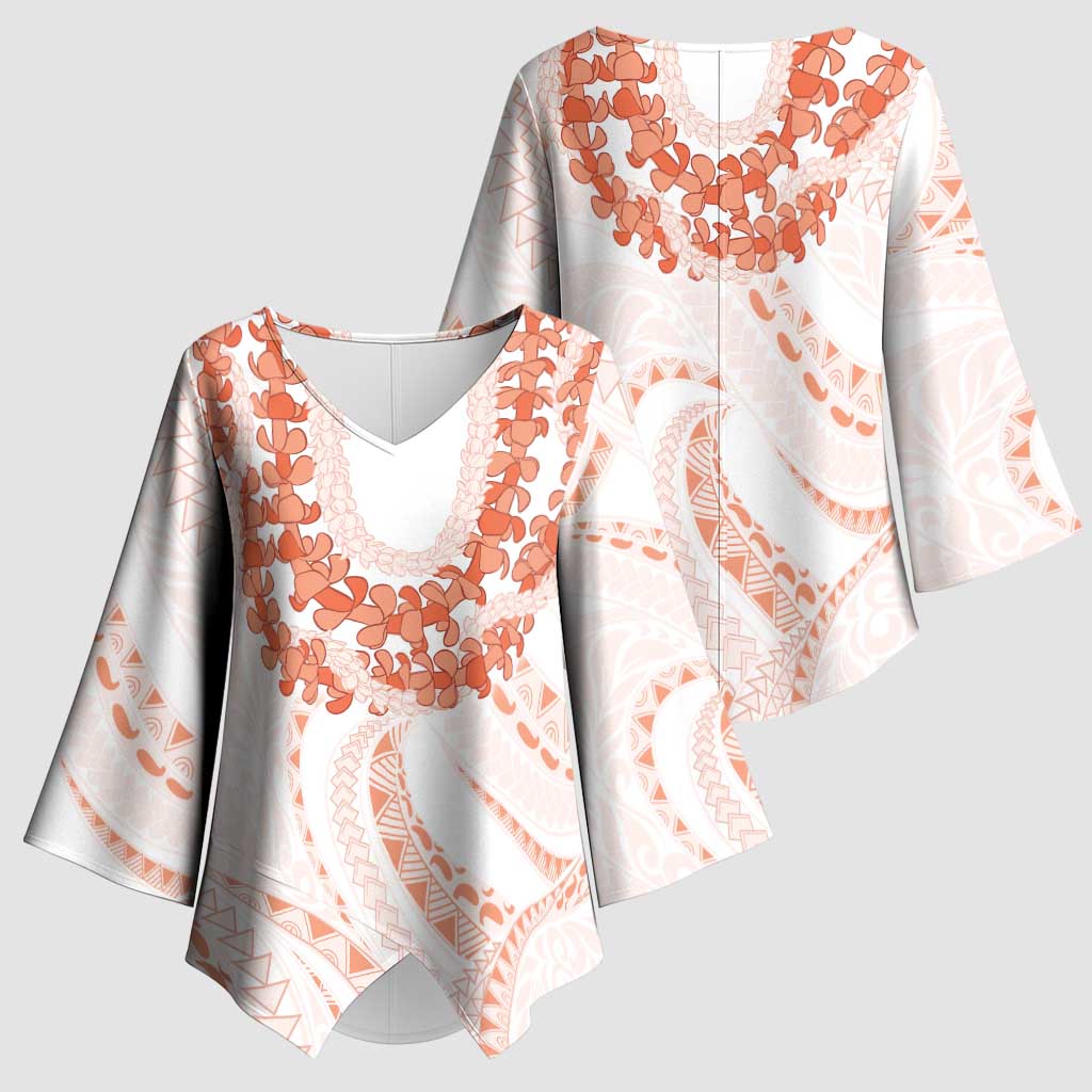 Aloha Lei Onaona Kimono Sleeve Blouse Red Hawaiian Tribal Pattern LT9 - Polynesian Pride