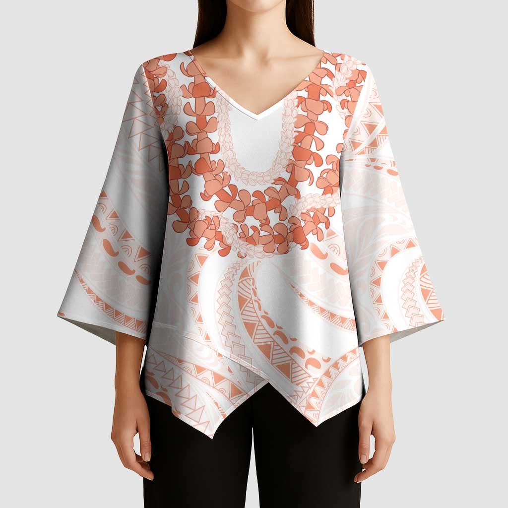 Aloha Lei Onaona Kimono Sleeve Blouse Red Hawaiian Tribal Pattern LT9 - Polynesian Pride