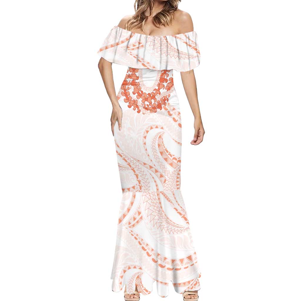 Aloha Lei Onaona Mermaid Dress Red Hawaiian Tribal Pattern LT9 - Polynesian Pride