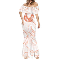 Aloha Lei Onaona Mermaid Dress Red Hawaiian Tribal Pattern LT9 - Polynesian Pride