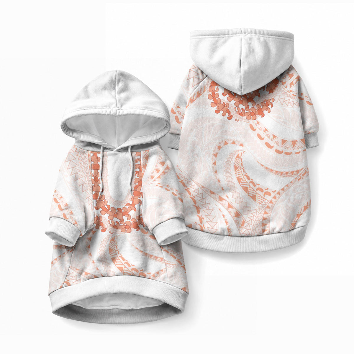 Aloha Lei Onaona Pet Hoodie Red Hawaiian Tribal Pattern LT9 Pullover Red - Polynesian Pride