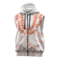 Aloha Lei Onaona Sleeveless Zip Hoodie Red Hawaiian Tribal Pattern LT9 Red - Polynesian Pride