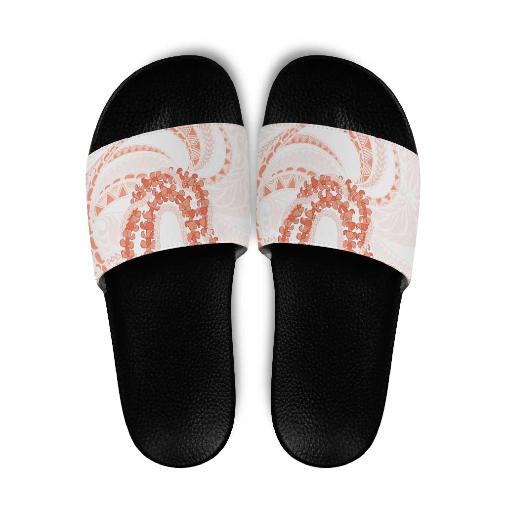 Aloha Lei Onaona Slide Sandals Red Hawaiian Tribal Pattern LT9 Red - Polynesian Pride