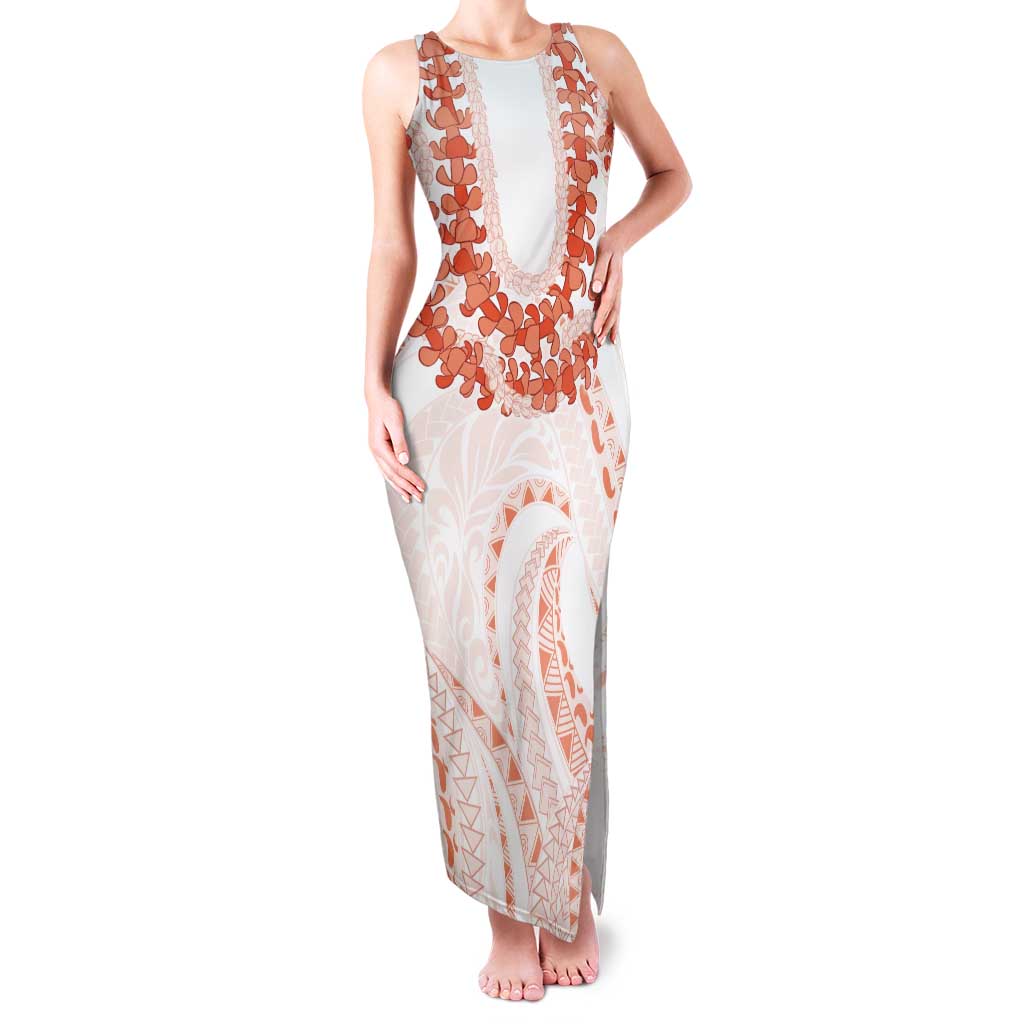Aloha Lei Onaona Tank Maxi Dress Red Hawaiian Tribal Pattern LT9 Women Red - Polynesian Pride