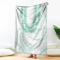 Aloha Lei Onaona Blanket Sage Green Hawaiian Tribal Pattern LT9 - Polynesian Pride