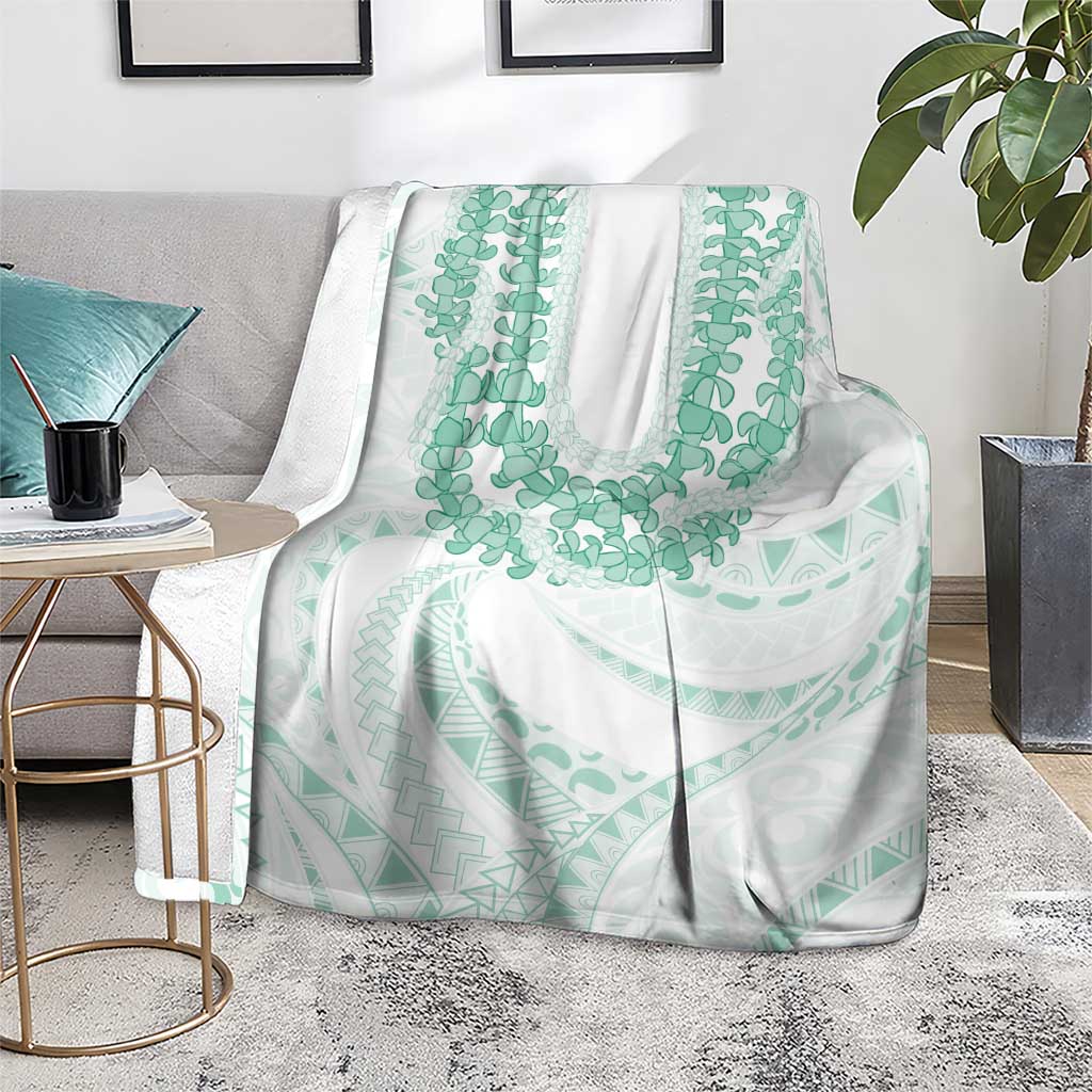 Aloha Lei Onaona Blanket Sage Green Hawaiian Tribal Pattern LT9 - Polynesian Pride