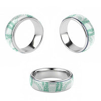Aloha Lei Onaona Classic Ring Sage Green Hawaiian Tribal Pattern LT9 - Polynesian Pride