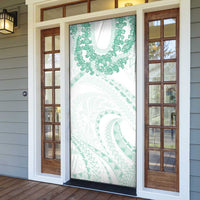 Aloha Lei Onaona Door Cover Sage Green Hawaiian Tribal Pattern LT9 - Polynesian Pride