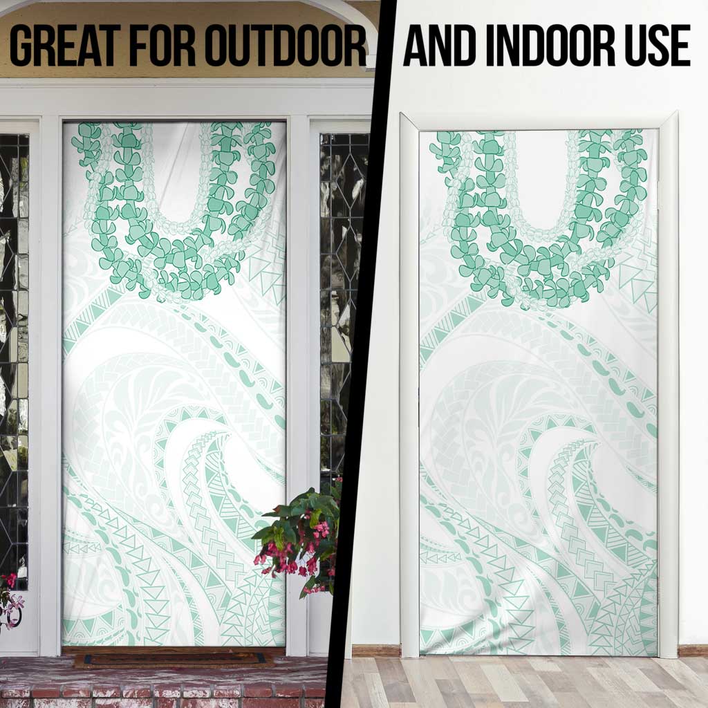 Aloha Lei Onaona Door Cover Sage Green Hawaiian Tribal Pattern LT9 - Polynesian Pride