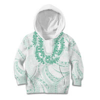Aloha Lei Onaona Kid Hoodie Sage Green Hawaiian Tribal Pattern LT9 Hoodie Green - Polynesian Pride