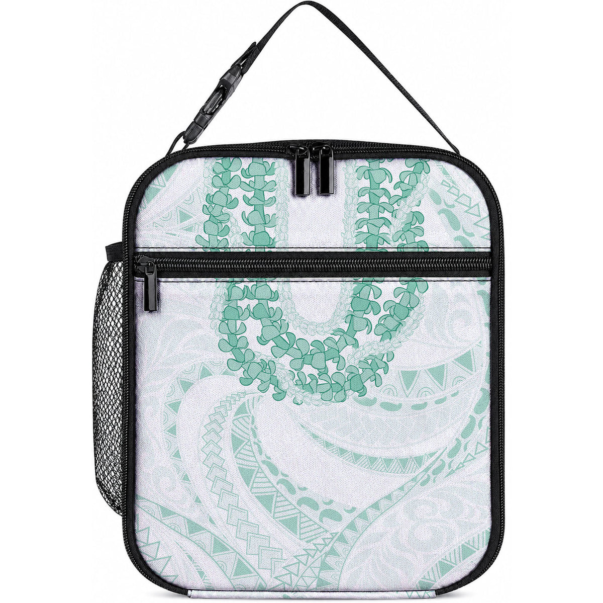 Aloha Lei Onaona Lunch Bag Sage Green Hawaiian Tribal Pattern LT9 10.2 × 8.3 × 4.3 inch Green - Polynesian Pride