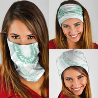 Aloha Lei Onaona Neck Gaiter Sage Green Hawaiian Tribal Pattern LT9 - Polynesian Pride