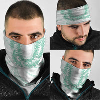Aloha Lei Onaona Neck Gaiter Sage Green Hawaiian Tribal Pattern LT9 - Polynesian Pride