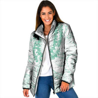 Aloha Lei Onaona Padded Jacket Sage Green Hawaiian Tribal Pattern LT9 Women Green - Polynesian Pride