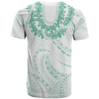 Aloha Lei Onaona T Shirt Sage Green Hawaiian Tribal Pattern LT9 - Polynesian Pride