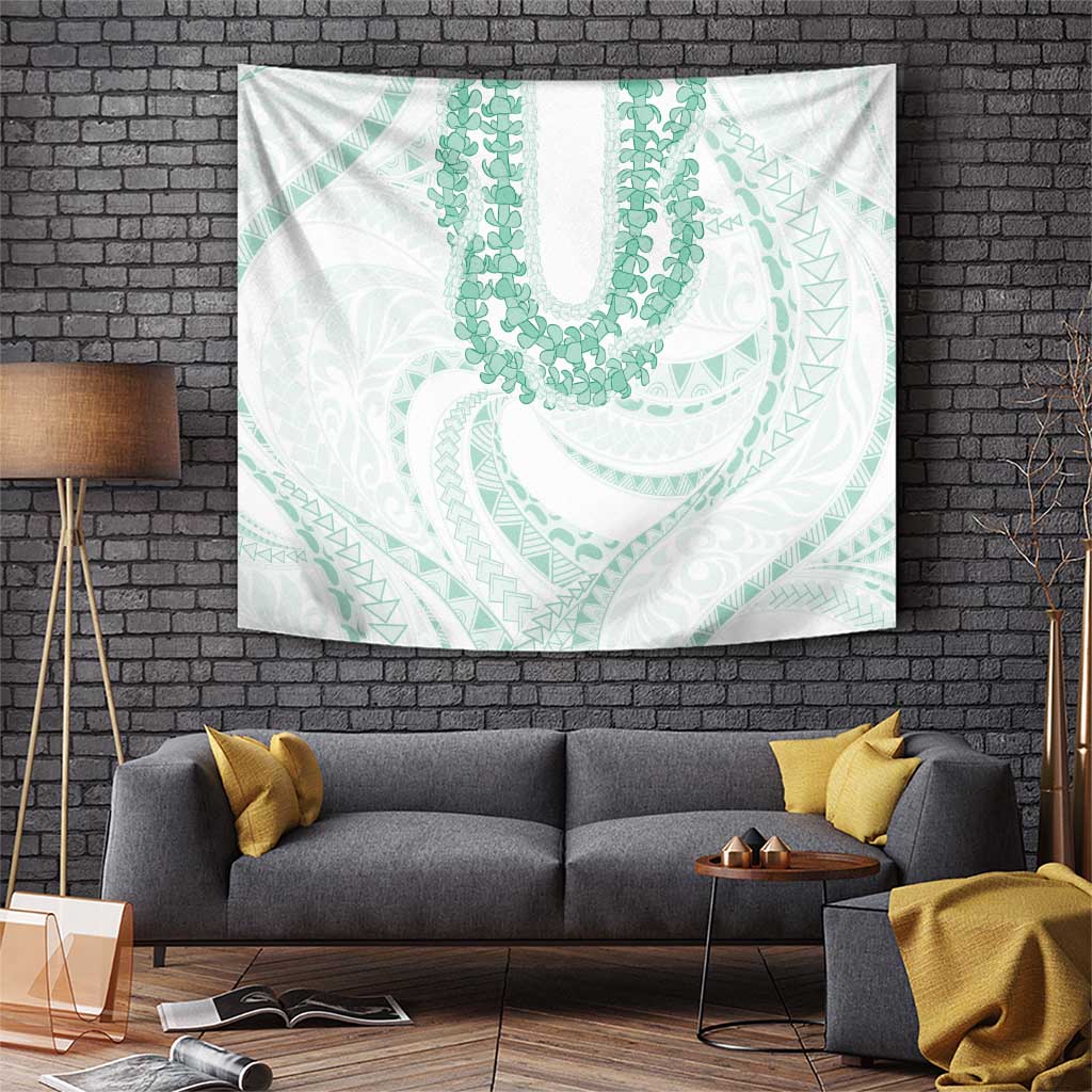 Aloha Lei Onaona Tapestry Sage Green Hawaiian Tribal Pattern LT9 Green - Polynesian Pride