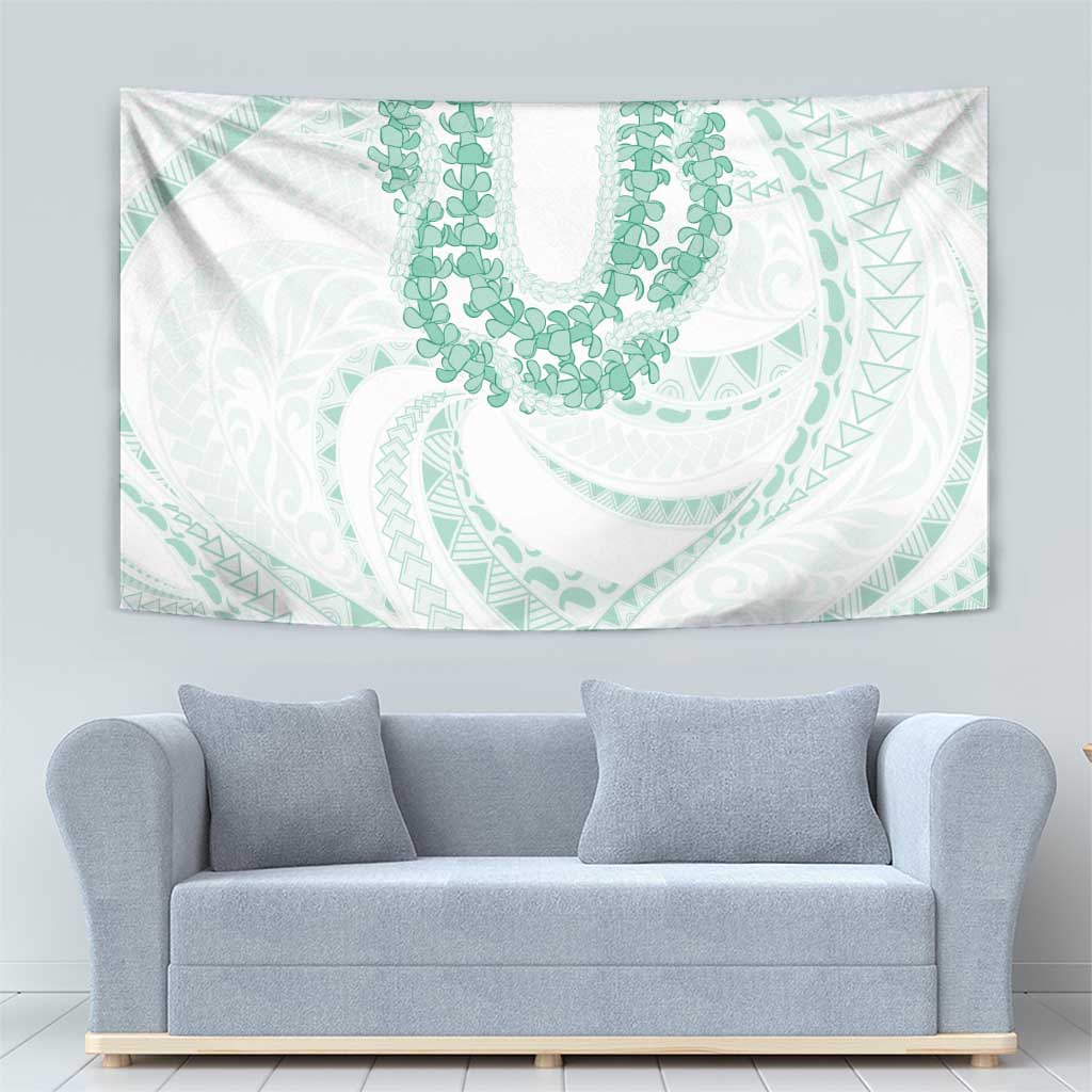 Aloha Lei Onaona Tapestry Sage Green Hawaiian Tribal Pattern LT9 - Polynesian Pride