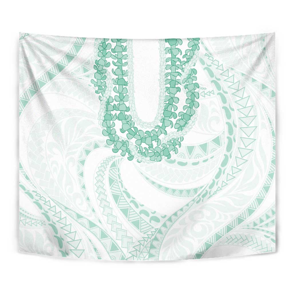 Aloha Lei Onaona Tapestry Sage Green Hawaiian Tribal Pattern LT9 - Polynesian Pride