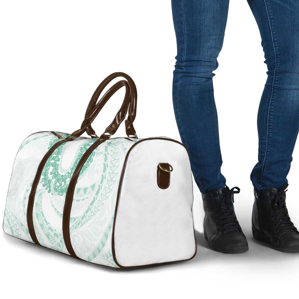 Aloha Lei Onaona Travel Bag Sage Green Hawaiian Tribal Pattern LT9 - Polynesian Pride