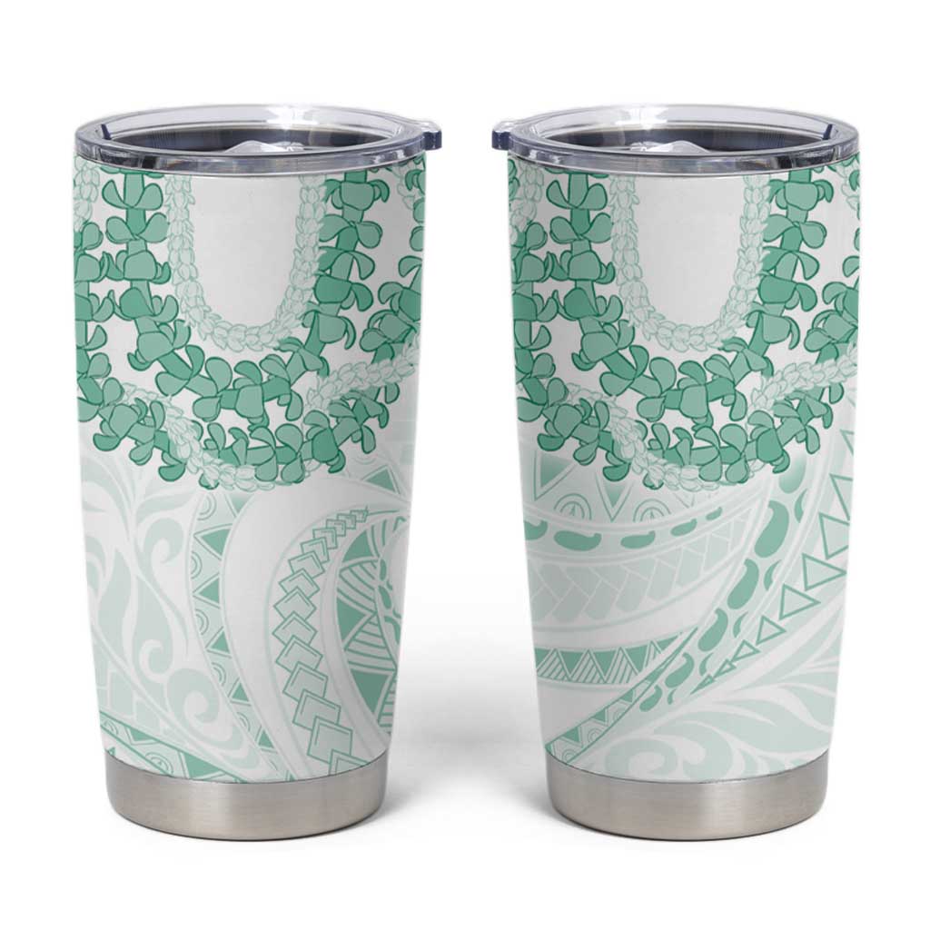 Aloha Lei Onaona Tumbler Cup Sage Green Hawaiian Tribal Pattern LT9 Green - Polynesian Pride