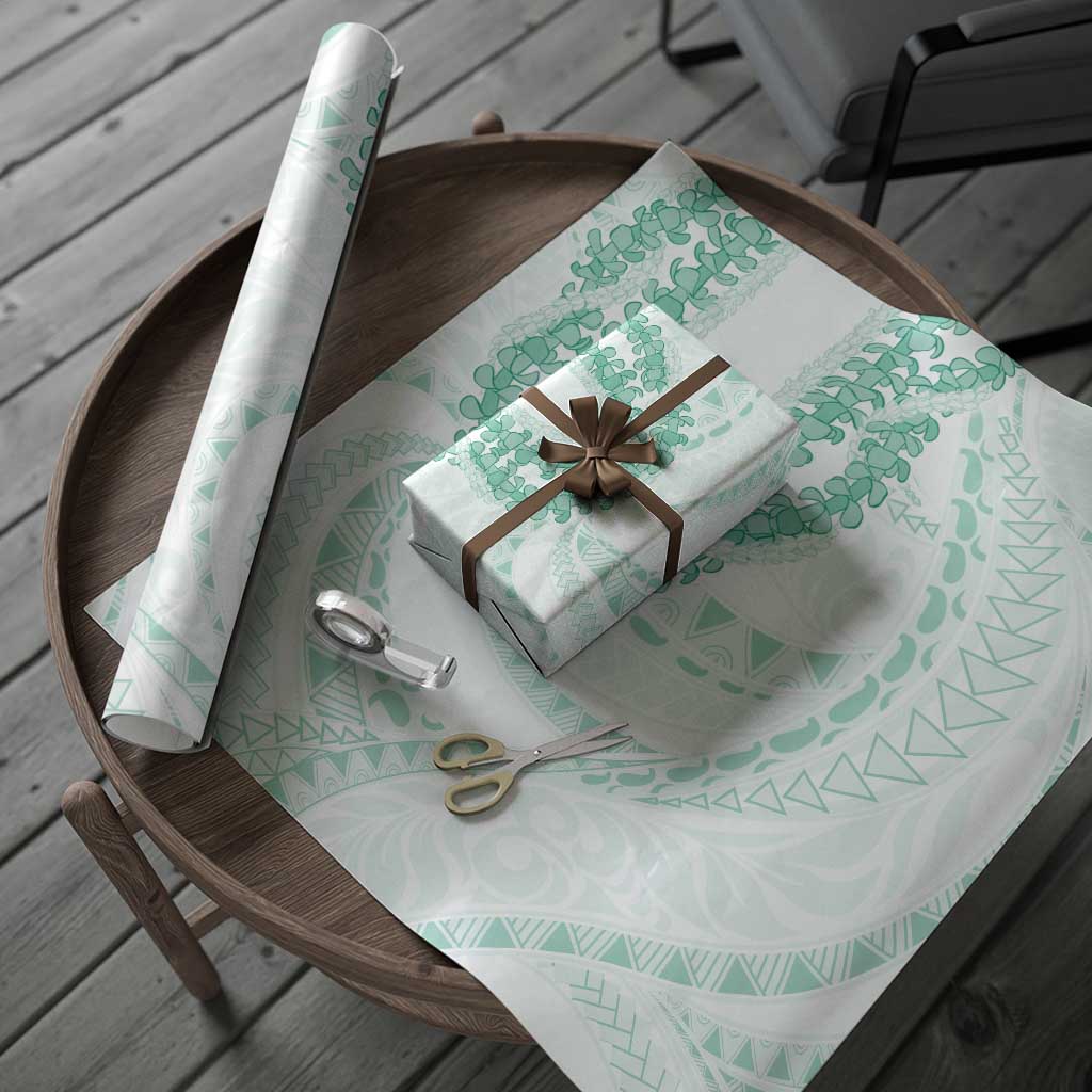 Aloha Lei Onaona Wrapping Paper Sage Green Hawaiian Tribal Pattern LT9 - Polynesian Pride
