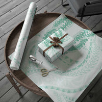 Aloha Lei Onaona Wrapping Paper Sage Green Hawaiian Tribal Pattern LT9 - Polynesian Pride