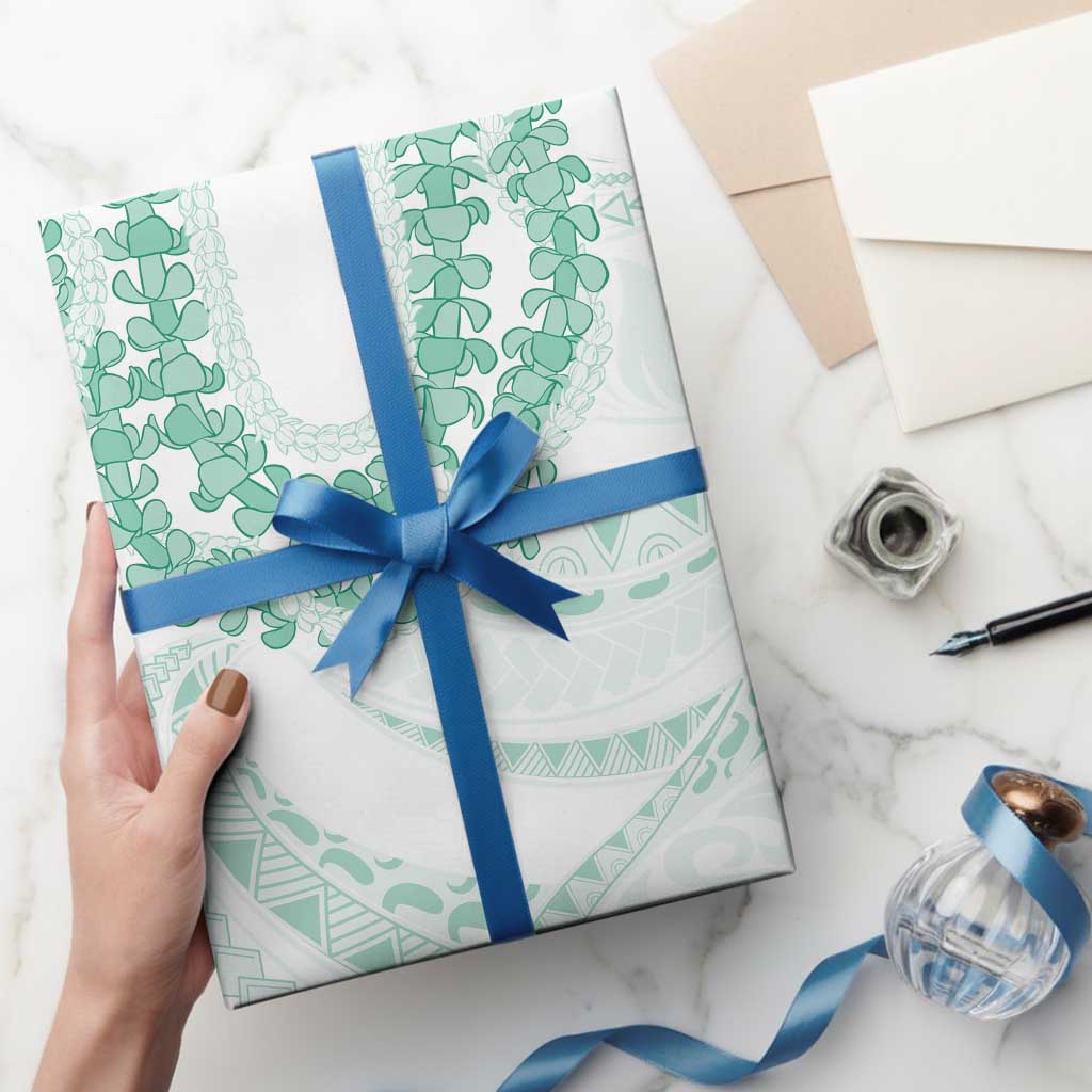 Aloha Lei Onaona Wrapping Paper Sage Green Hawaiian Tribal Pattern LT9 - Polynesian Pride