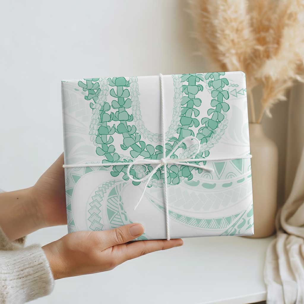 Aloha Lei Onaona Wrapping Paper Sage Green Hawaiian Tribal Pattern LT9 - Polynesian Pride